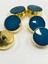 Kaban Kürk Manto Düğmesi / Italyan Düğme 6 Lı Set / Gold Petrol Mavis 2,7 cm /M009 5