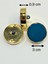 Kaban Kürk Manto Düğmesi / Italyan Düğme 6 Lı Set / Gold Petrol Mavisi 3 cm /M009 3