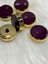 Kaban Kürk Manto Düğmesi / Italyan Düğme 6 Lı Set / Gold Patlıcan Moru 2,7 cm /M009 4