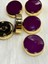 Kaban Kürk Manto Düğmesi / Italyan Düğme 6 Lı Set / Gold Patlıcan Moru 2,7 cm /M009 5