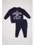 Erkek Bebek 2'li Takım Baskılı Bisiklet Yaka Sweatshirt Üst Jogger Eşofman Altı D0720A524WN 1