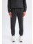 Fit Jogger Eşofman Altı Skuba Dalgıç Kumaş Standart Fit Beli Bağcıklı Lastikli Paça D1898AX24AU 5