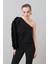Tek Omuz Örme Bluz Siyah K2523004_001 1