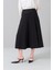 Pileli Triko Midi Boy Etek Siyah-Beyaz K2571004_0856 3
