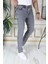 Erkek Gri Jean Likralı Denim Esnek Slim Fit Kot Pantolon Phantom Jeans Açık Gri Kot Pantolon 2