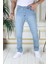 Erkek Buz Mavi Regular Fit Rahat Kesim Esnek Likralı Denim Jeans Şık Kot Pantolon 1