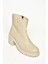 T726911109 Bej Kalın Topuklu Kadın Bot 4