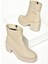 T726911109 Bej Kalın Topuklu Kadın Bot 5