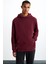 CARTMEL Erkek Örme 3 İplik Relaxed Fit Rahat Kalıp Kanguru Cepli Kapüşonlu Bordo Sweatshirt 1