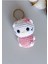 El Emeği Örme Sevimli Hayvanlar Hello Kitty Figurlü Minik Anahtarlık 3