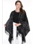 Kadın Çift Taraflı Desenli Panço Omuz Şal 1