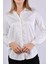 4057A Gizli Düğme Detay Gömlek Beyaz 4