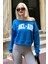 Saks Kayık Yaka Baskılı Kadın Sweatshirt MG2205 5