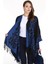 Kadın Çift Taraflı Desenli Panço Omuz Şal 1