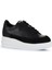 Siyah Deri-Süet Kadın Sneakers 16WA8196 16WA8196 2