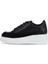 Siyah Deri-Süet Kadın Sneakers 16WA8196 16WA8196 3