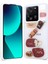 - Xiaomi Mi 13T Pro - Kılıf Parlayan Simli Kabartma Figürlü Cevze Kapak - Beyaz - T31570 1