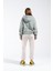 724513_KADIN Kapüşonlu Oversize Kanguru Cepli Sweatshirt 2