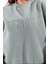 724511_Kadın Oversize Sweatshirt - Aplike Nakışlı, Yuvarlak Yaka, Günlük Rahat Spor Giyim 5