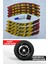 Pirelli P Zero Motosiklet Ve Otomobil Araç 3d Oto Lastik Yazısı Sticker Arma 8 Adet Sarı 1