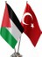 Filistin ve Türkiye Ikili Masa Bayrağı Seti 1