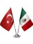 Meksika ve Türkiye Ikili Masa Bayrağı Seti 1