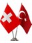 Isviçre ve Türkiye Ikili Masa Bayrağı Seti 1
