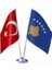 Kosova ve Türkiye Ikili Masa Bayrağı Seti 1