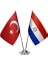 Paraguay ve Türkiye Ikili Masa Bayrağı Seti 1