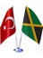 Jamaika ve Türkiye Ikili Masa Bayrağı Seti 1