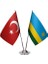 Rwanda ve Türkiye Ikili Masa Bayrağı Seti 1