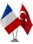 Fransa ve Türkiye Ikili Masa Bayrağı Seti 1