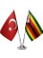 Zimbabve ve Türkiye Ikili Masa Bayrağı Seti 1