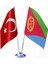 Eritre ve Türkiye Ikili Masa Bayrağı Seti 1