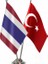 Tayland ve Türkiye Ikili Masa Bayrağı Seti 1