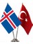 Izlanda ve Türkiye Ikili Masa Bayrağı Seti 1