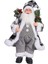 Noel Noel Baba Figürü Hediye Bebek Aksesuarları Oturma Odası Tatil Dekoru Siyah Beyaz Kareli (Yurt Dışından) 4