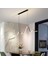 Ritim Modern Tasarım Yatak Odası - Salon - Mutfak Yemek Masası Renk Beyaz LED 2 Li Avize (110 Cm) 3
