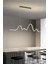 Ritim Modern Tasarım Yatak Odası - Salon - Mutfak Yemek Masası Renk Beyaz LED 2 Li Avize (110 Cm) 1