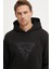 Erkek Embroıdered Işleme Desenli Sweatshirt - Siyah 3