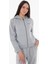 Kadın Full Fermuarlı Hoodıe Lounge & Sleepwear Sweatshirt - Gri 1