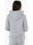 Kadın Full Fermuarlı Hoodıe Lounge & Sleepwear Sweatshirt - Gri 2