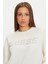 Kadın Cecılıa Parlak Logolu Sweatshirt - Krem 3
