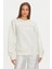 Kadın Cecılıa Parlak Logolu Sweatshirt - Krem 1