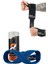 Fitness Sporcu Bilekliği Wrist Wraps Legend + Ağırlık Kaldırma Kayışı 8 Loop Lifting Straps Mavi 2'li Paket 1