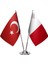 Malta ve Türkiye Ikili Masa Bayrağı Seti 1