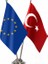 Avrupa Birliği ve Türkiye Masa Bayrağı Seti 1