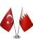 Bahreyn ve Türkiye Ikili Masa Bayrağı Seti 1