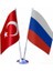 Rusya ve Türkiye Ikili Masa Bayrağı Seti 1