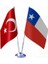 Şili ve Türkiye Ikili Masa Bayrağı Seti 1